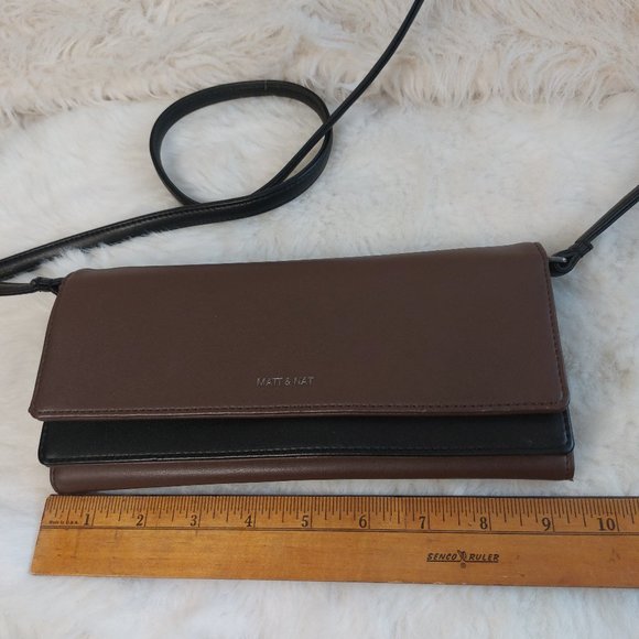 Mat & Nat Women's Brown Long Wallet Crossbody Bag - Picture 11 of 14